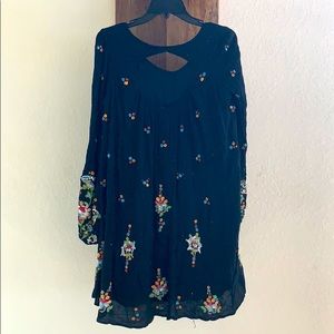 Short floral long sleeve dress